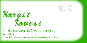 margit kovesi business card